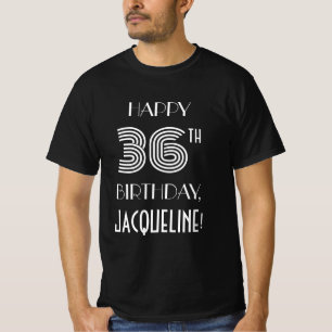 T-shirt Style Art Déco Inspiré 36e Anniversaire