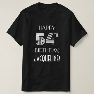 T-shirt Style Art Déco Inspiré 54ème Anniversaire