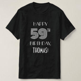 T-shirt Style Art Déco Inspiré 59ème Anniversaire