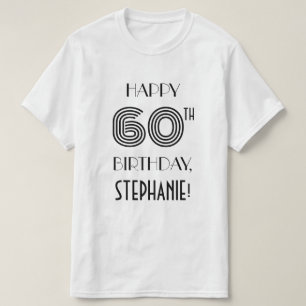 T-shirt Style Art déco inspiré 60e anniversaire de la fête
