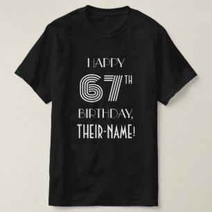 T-shirt Style Art Déco Inspiré 67ème Anniversaire