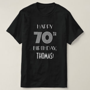 T-shirt Style Art Déco Inspiré 70e Anniversaire