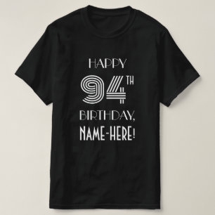 T-shirt Style Art Déco Inspiré 94ème Anniversaire