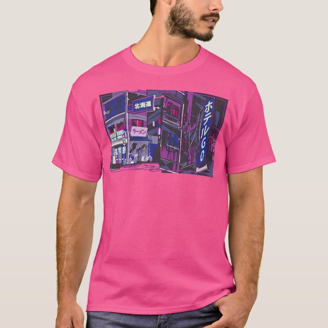 T-shirt Style Art esthétique Vaporwave Cyberpunks (Devant)