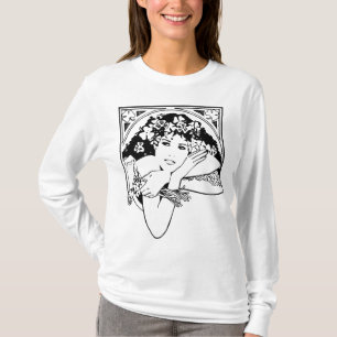 T-shirt Style Art nouveau moderne shamrock fille pop art