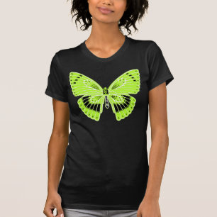 T-shirt Style Art Nouveau Papillon Lime Vert