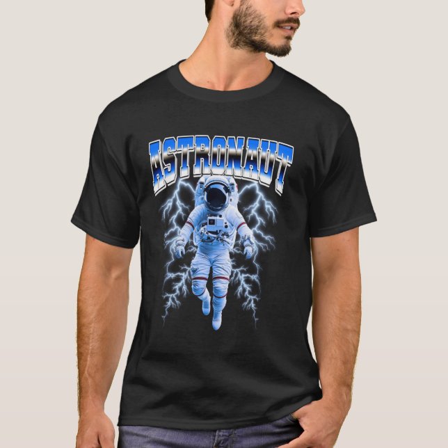 T-shirt Style Astronaute Spatial 90 Bootleg (Devant)