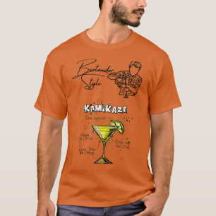 T-shirt Style barman Kamikaze