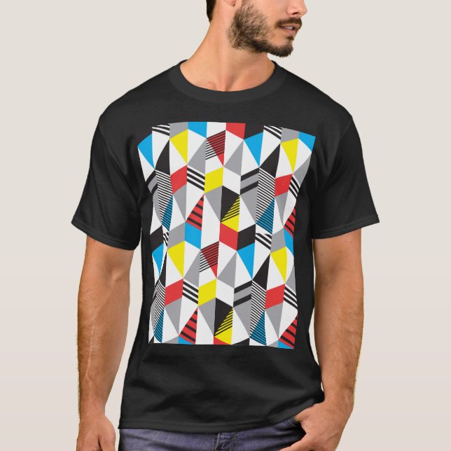 T-shirt Style Bauhaus rétro : Abstrait sans couture (Devant)