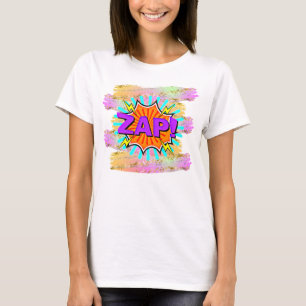 T-shirt Style BD Pop Art Retro Bleu violet orange ZAP