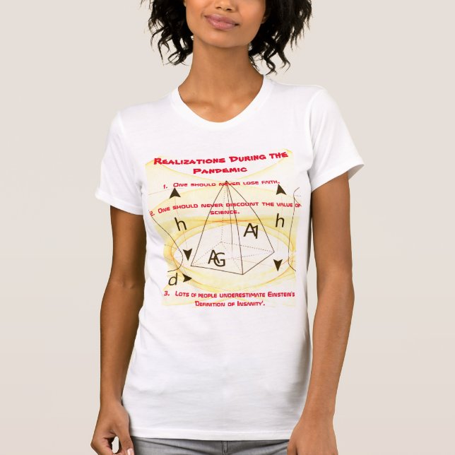 T-shirt 'Style' Blanc rouge 'Réalisations pendant la pandé (Devant)