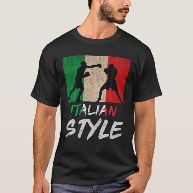 T-shirt Style Boxe Italienne Pride Boxe Mens Boys (Devant)