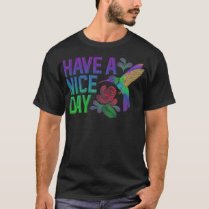 T-shirt Style Broderie T Avoir Un Beau Jour Hummingbird