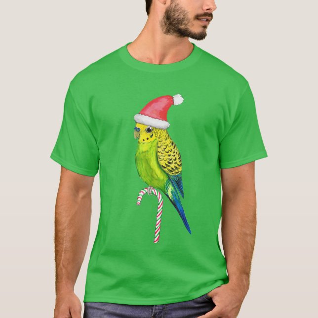T-shirt Style Budgie Christmas (Devant)