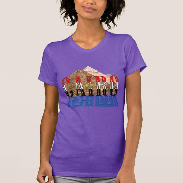 T-shirt Style Cairo Egypt Pyramides (Devant)