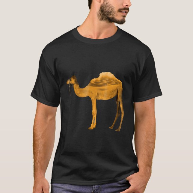 T-shirt Style Camelid Desert Silhouette (Devant)
