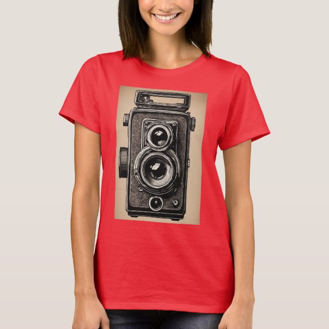 T-shirt Style caméra vintage femme (Devant)