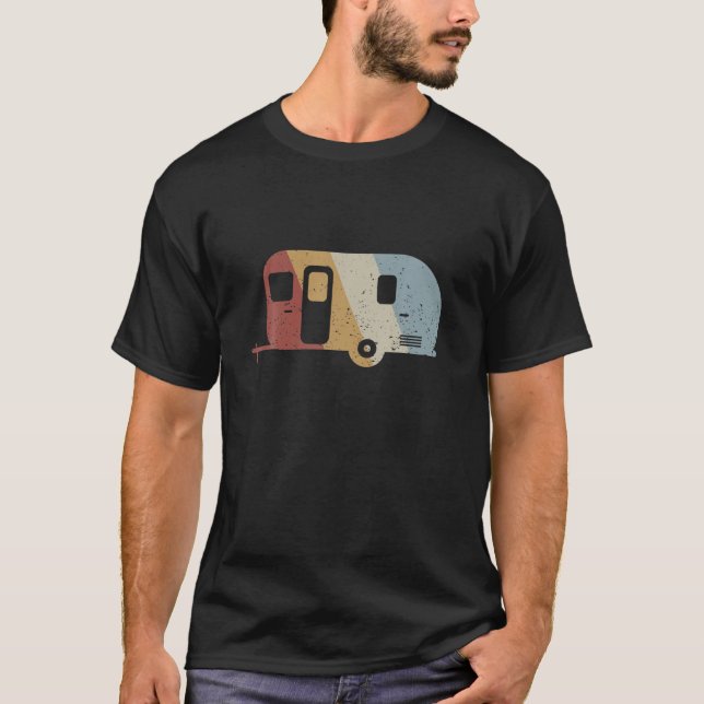 T-shirt Style Camping Retro Vintage (Devant)