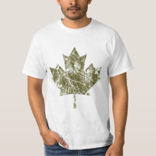 T-shirt Style canadien de grunge feuille d'érable CANADA