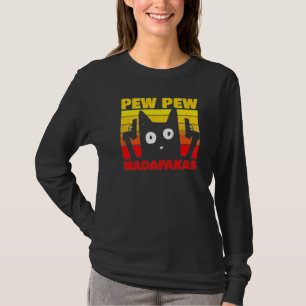 T-shirt Style Chat vintage Pew Pew Pew Madafakas