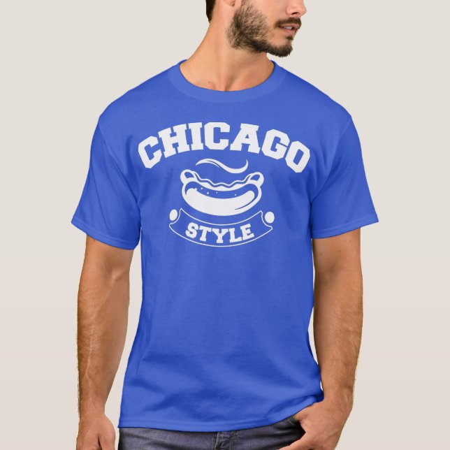 T-shirt Style Chicago Magnifique Saucisson Drôle Hotdog (Devant)
