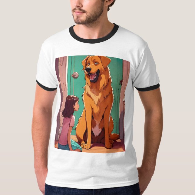 T-shirt Style chien blond : Tee de base pour hommes avec s (Devant)
