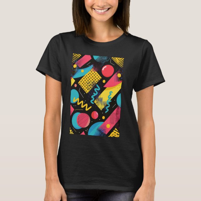 T-shirt Style classique 80s Synthwave Motif Art (Devant)
