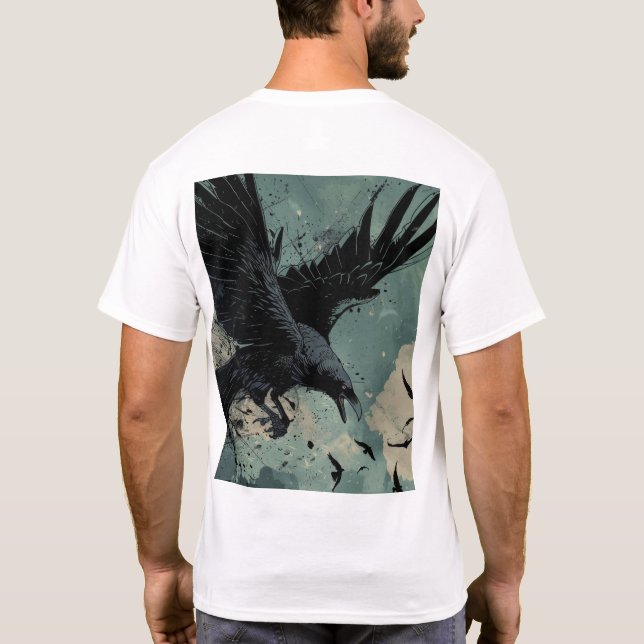 T-shirt style comique du Corbeau volant (Dos)