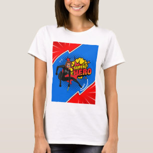 T-shirt Style comique gras Design d'action Superhero