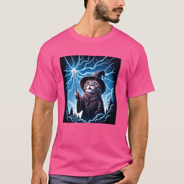T-shirt Style comique Kitten Lover Lony Réaction Wizard Ca (Devant)