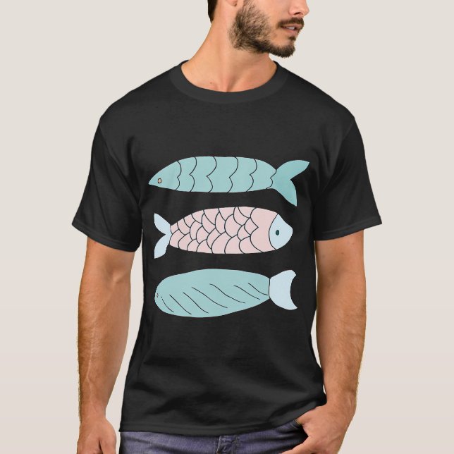T-shirt style comique Poissons (Devant)