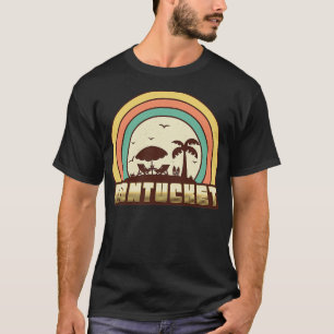 T-shirt Style coucher de soleil rétro de Nantucket Beach