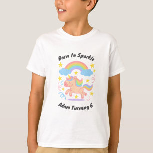 T-shirt Style Crayon Modifiable – Licorne Rêve Étincelle E