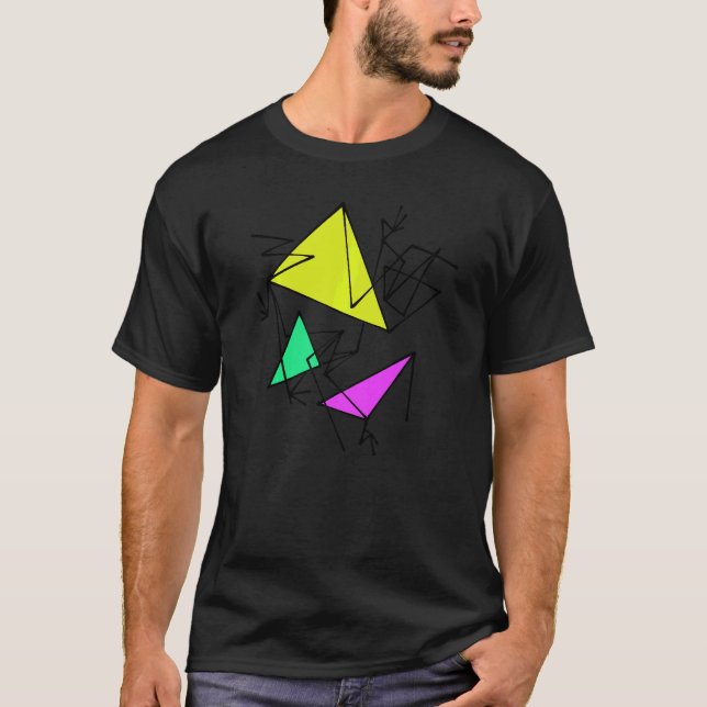 T-shirt Style Creative Figures Lignes Géométrie Artwork (Devant)