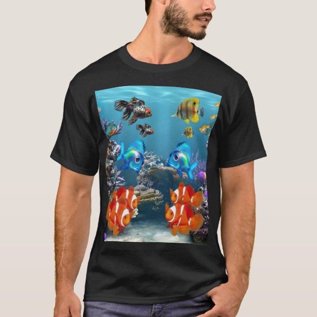 T-shirt Style d'aquarium (Devant)