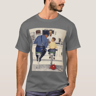 T-shirt style d'art de norman rockwell cadeau vintage1