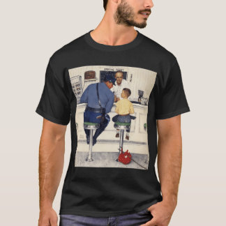 T-shirt style d'art de norman rockwell fille garçon cadeau