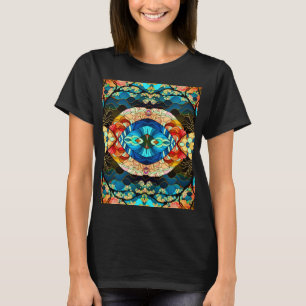 T-SHIRT STYLE D'ART JAPONAIS FORET SYMETRIQUE