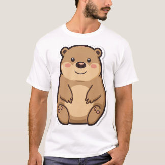 T-shirt Style d'autocollant de wombat dodu mignon