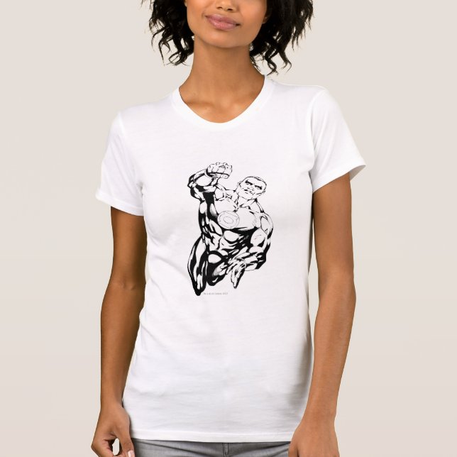 T-shirt Style de bande dessinée - Volant vers le haut, noi (Devant)