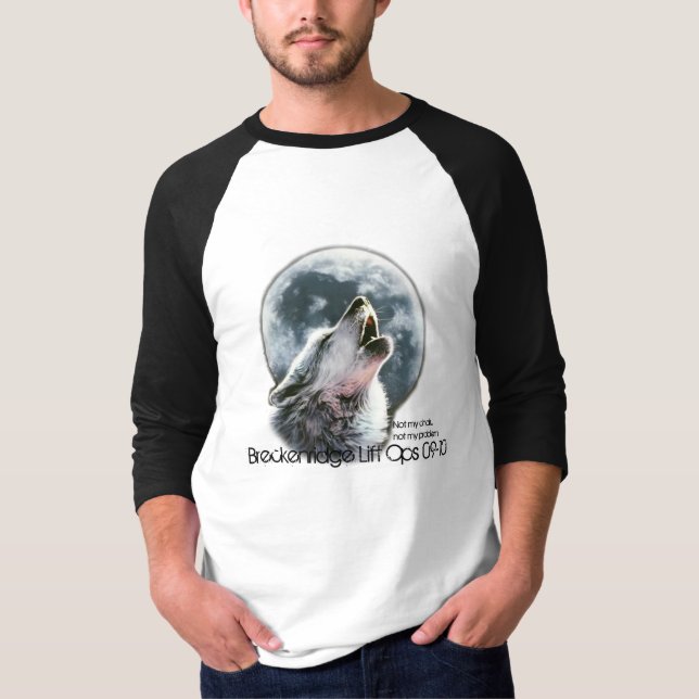 T-shirt Style de base-ball d'Ops d'ascenseur de Breck (Devant)