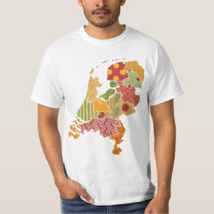 T-shirt Style de Bohème de patchwork de carte de province