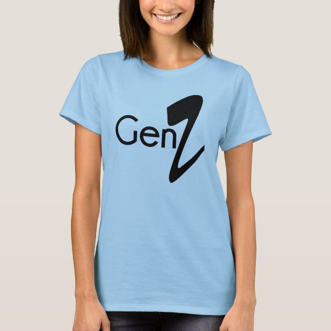T-shirt Style de célébrité de la typographie Gen Z (Devant)