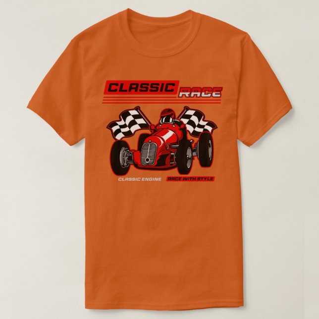 T-shirt style de course classique (Design devant)