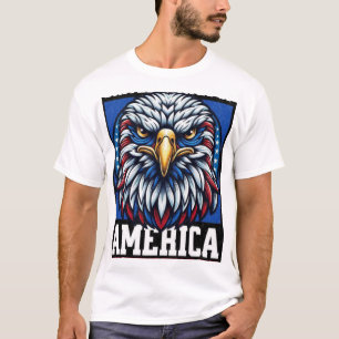 T-shirt Style de design américain multicolore : T- basique
