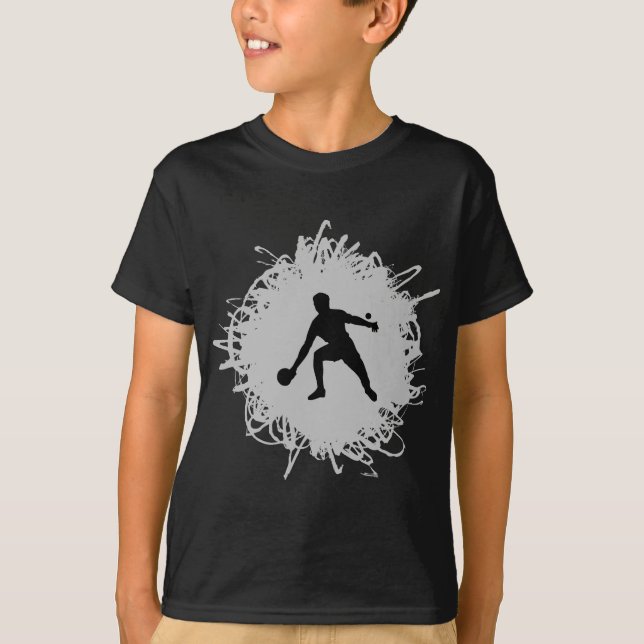 T-shirt Style de griffonnage de ping-pong (Devant)