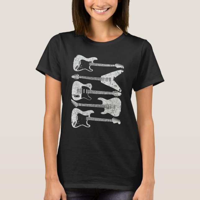 T-shirt Style de guitare pour guitariste (Devant)