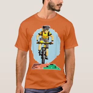 T-shirt Style de jeu rétro Pixel Art Mountainbiker25