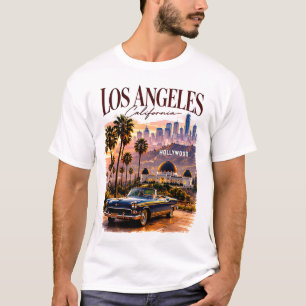 T-shirt 🤎 Style de la ligne d'horizon moderne de Los Ange