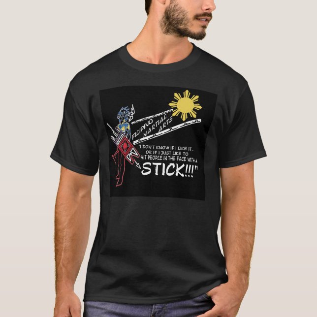 T-shirt Style de l'humour Face2stick de LFS-Kali FMA (Devant)
